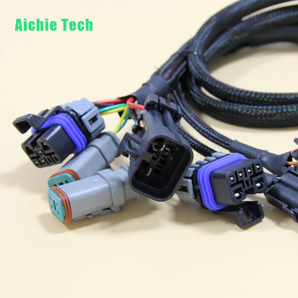 Custom Del-phi ECU Connector Del-phi Wire Harness with Amphenol Cables Connectors