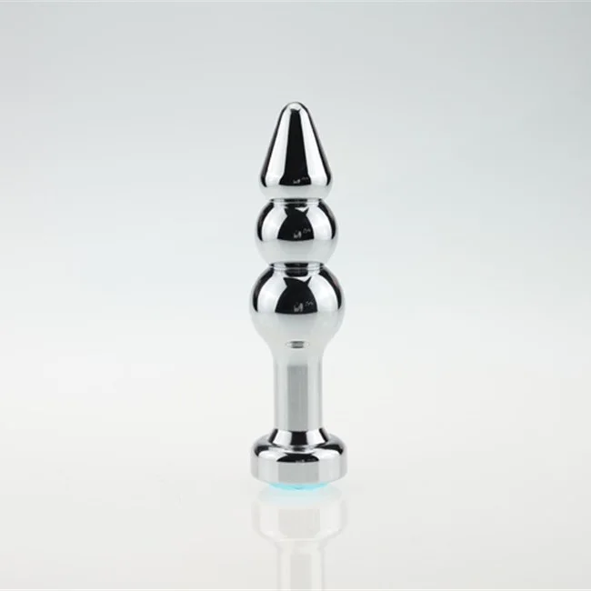 Women Sex Toy Stainless Spiral Metal Beads Anal Plug