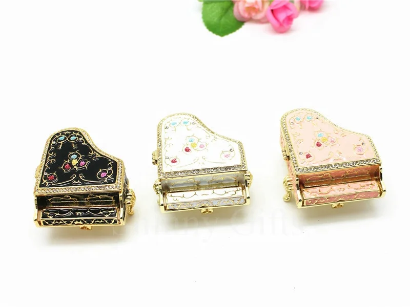 Metal Small Home Decorative Trinket Box Piano Trinket Box Wedding Gift Box