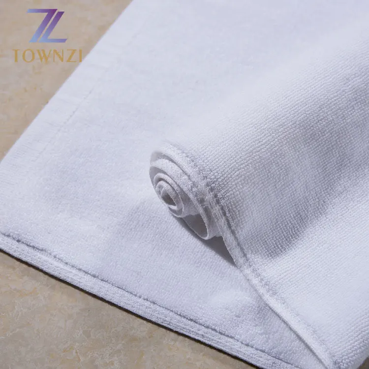 Custom Hand Tufted 50*80 Square White Floor Towel 100 Cotton Plain Hotel Printed Bath Mat