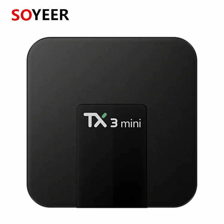 Soyeer Amlogic S905W TX3 мини светодиодный четырехъядерный 2G 16GB Android tv box