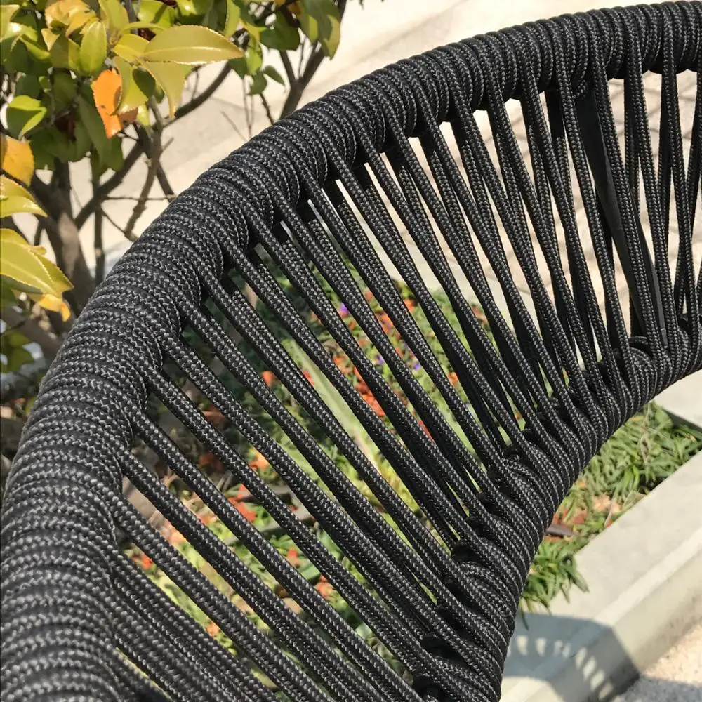 
Modern stackable rope chair outdoor dining chair 