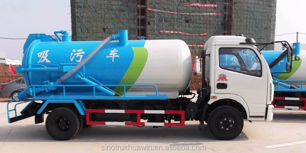 Sewage suction tanker truck 290hp 6 wheel sewer vacuum cleaner tanker truck