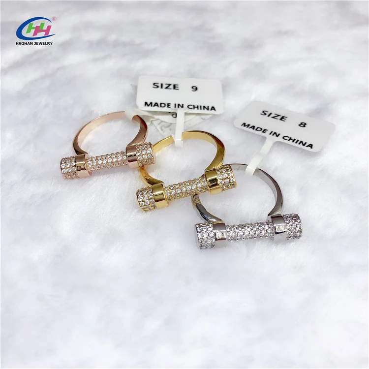 
Factory custom fashion jewelry plain wedding rings for women 