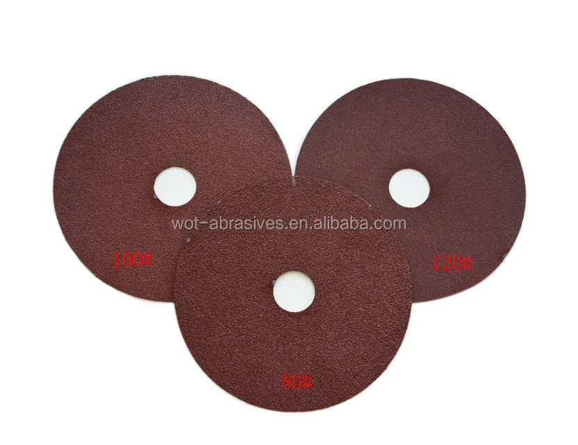 
4 Inch Grit 100 Norton Quality Aluminum Oxide Round Metal Fiber Sanding Disc 