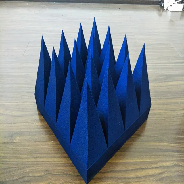Pyramidal foam absorber for rf shielding room