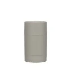 Matte Gray Plastic 50g Round Deodorant Container Eco Friendly 1.69oz Deodorant Containers for Shampoo In Solid, Sunscreen Stick