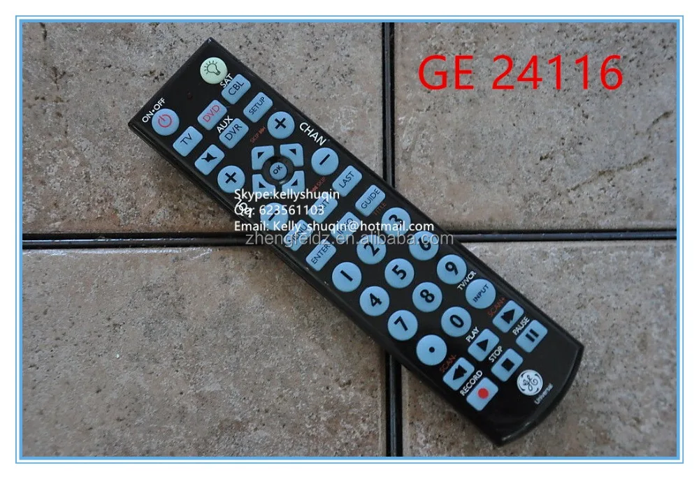 New GE 24116 Universal LED Backlit Remote Control 4-Device Infrared Blackcolor