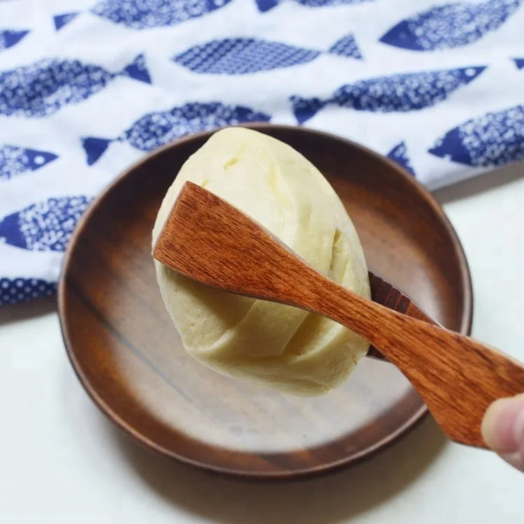 Natural wood color beech material kitchen cooking tool food serving tongs bread toaster wood tong