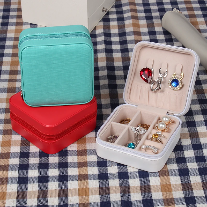 Custom fastest 7 days travel case storage gift pu leather jewellery box