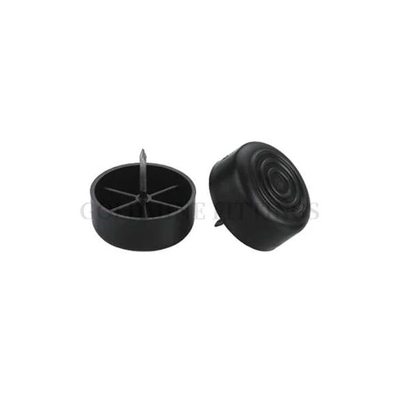 useful round plastic sofa leg diameter 30mm 34mm 48mm and 50mm with metal nail  on furniture glides