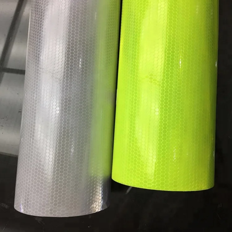 commercial grade wholesale pvc and acrylic printable lime green reflective tape