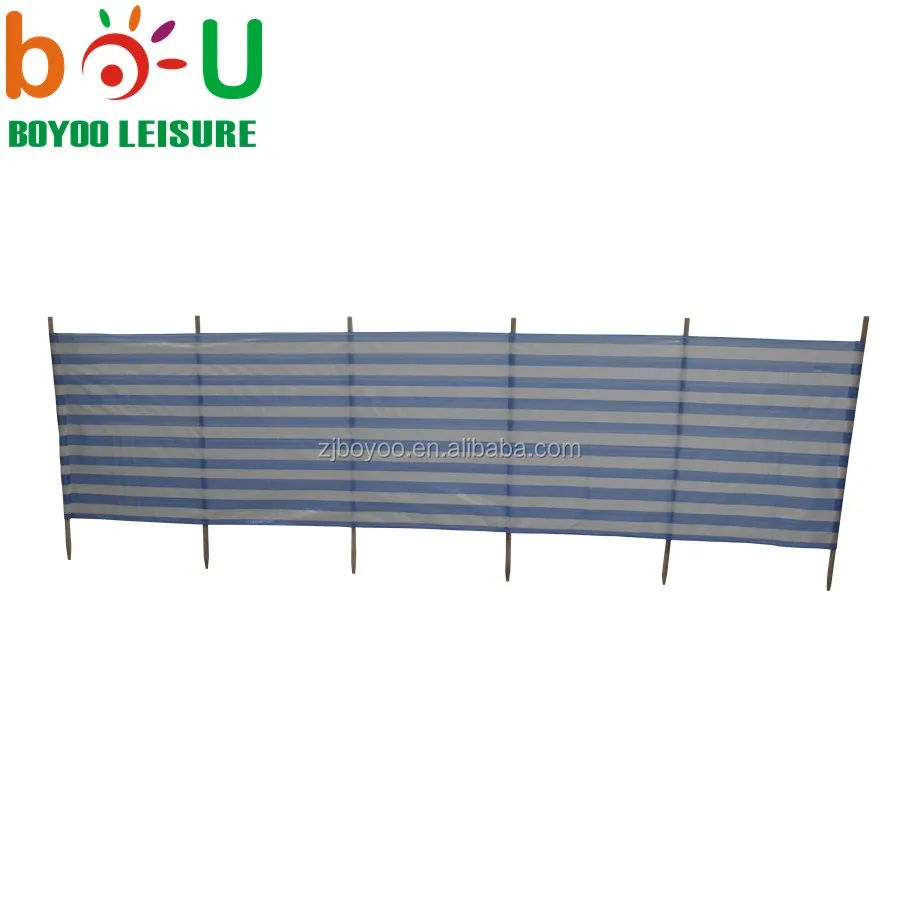 Lightweight Camp Shore 6 Wood Windshield Beach Pole Blue/White Finish Available in Various Sizes