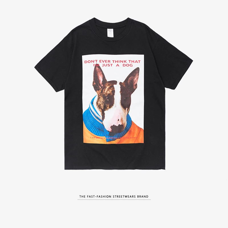 
2021 OEM ODM Custom Cotton Dog Custom Printed Men Slogan T-shirt 