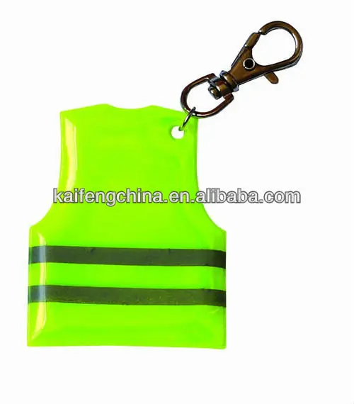 Reflective key chain with PVC material used for promotional item