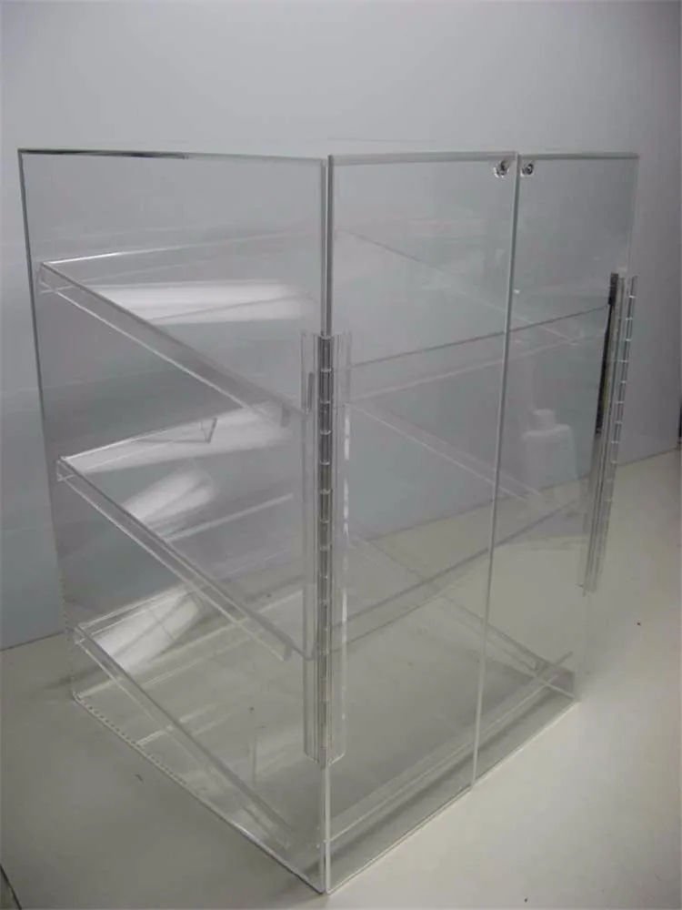 Wholesale high quality custom shape clear lucite acrylic boxes with lock ,plastic boxes storage