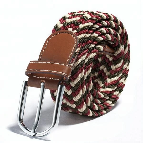 Unisex Fabric Belts High quality new fashion stretch knitted elastic belts customized