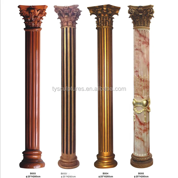 High quality Hand carved roman garden stone pillar for indoor or outdoor decoration