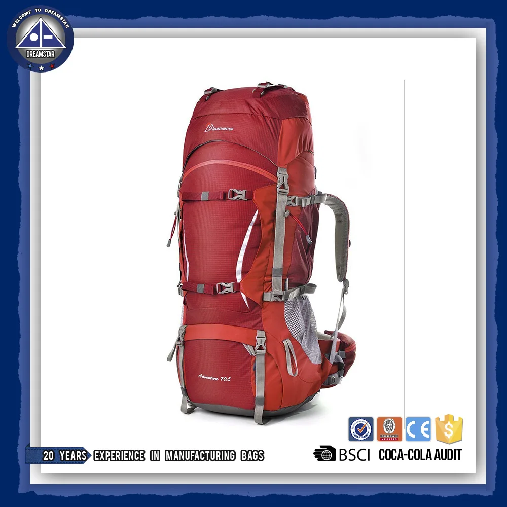 70L+10L Outdoor Sport bag Water-resistant Internal Frame Backpack Hiking Camping