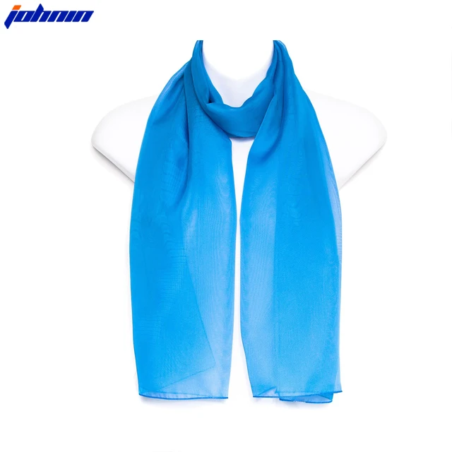 Johnin Neckwear Soft Classic Elegant Plain Ladies Chiffon Scarf