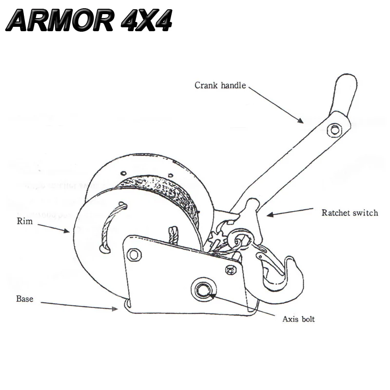 
2000lbs fishing reversible boat trailer anchor manual mini hand winch with strap 