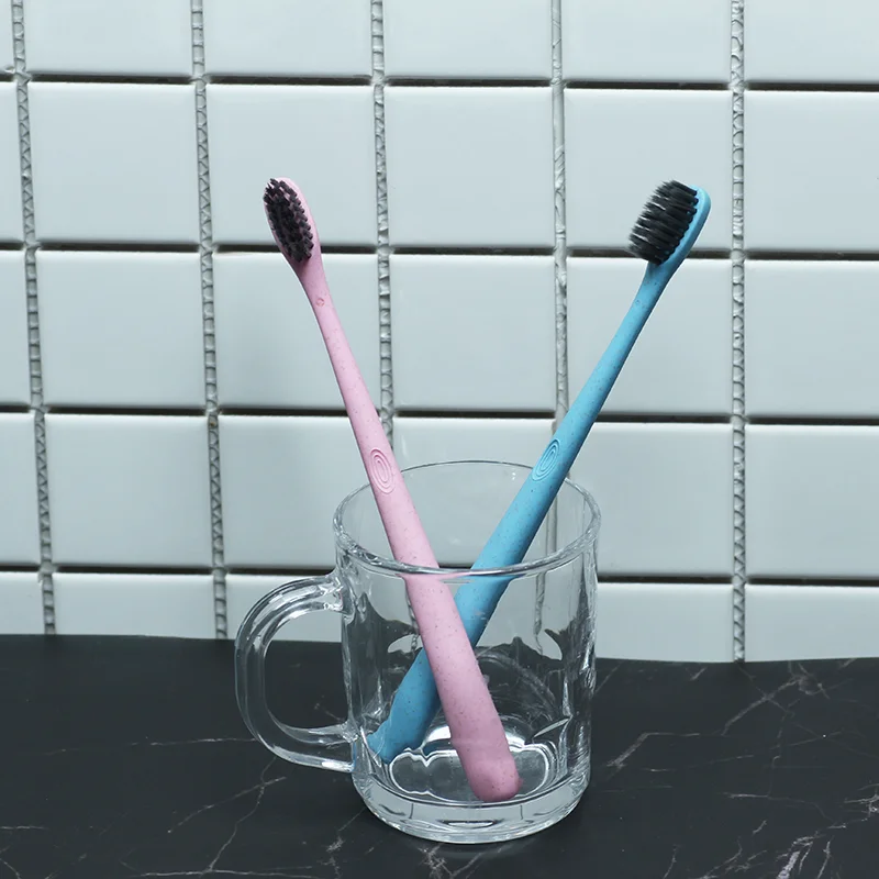 Biodegradable toothbrush wheat straw toothbrush for home hotel travel wholesale custom TB-009