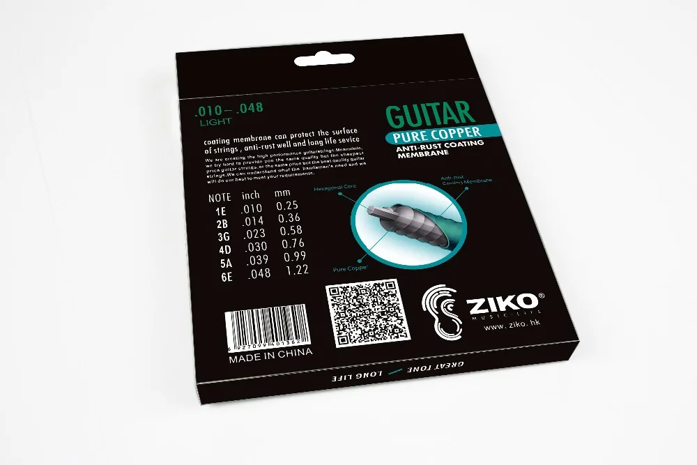 vacuum package coated acoustic guitar strings for style electric guitar