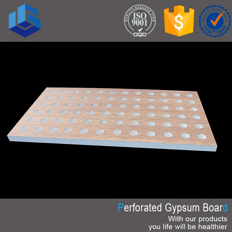 
Acoustic hexagon design perforated gypsum ceiling tiles 