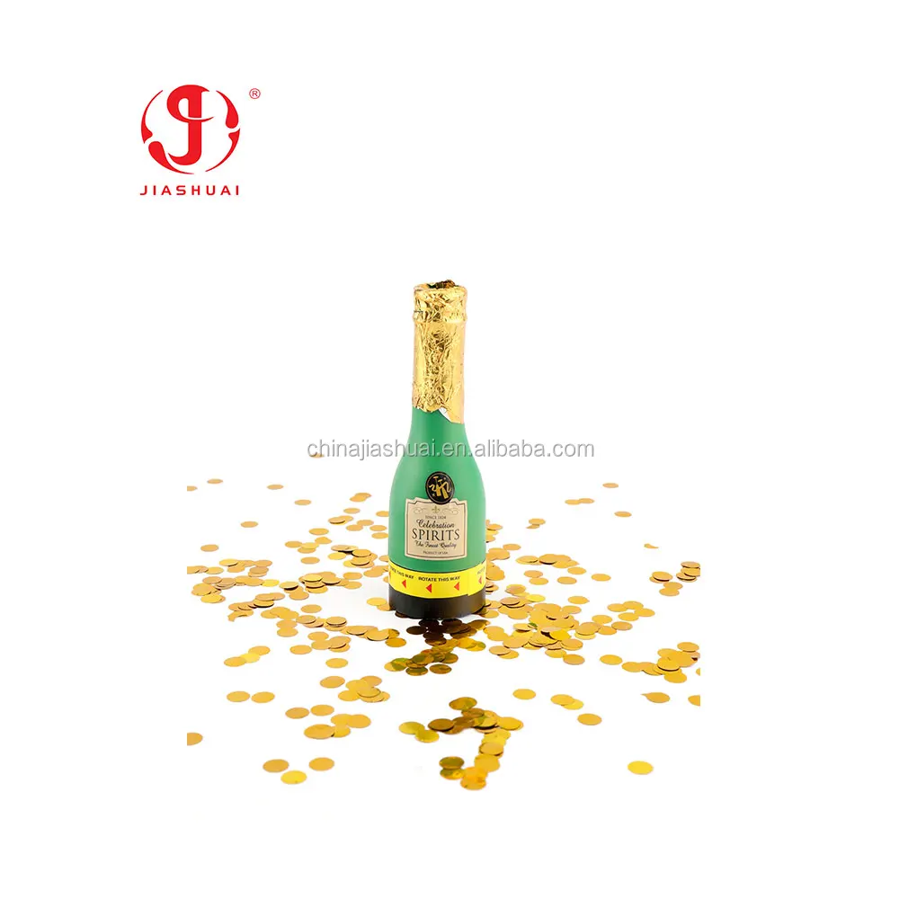 Promotional Cheap Confetti Cannon Disposable Festival Bottle Shape Party Popper