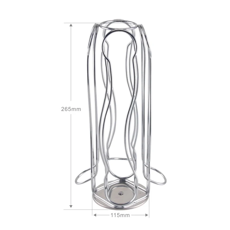 Rotating Chrome Plating 24pcs Capacity Dolce Gusto Coffee Capsule Storage Holder