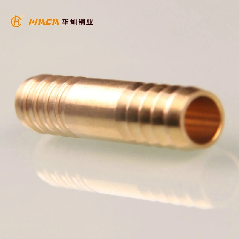 HC1018 Muti-specification Brass Rubber Tube Connector Hose Barb Straight Coupler