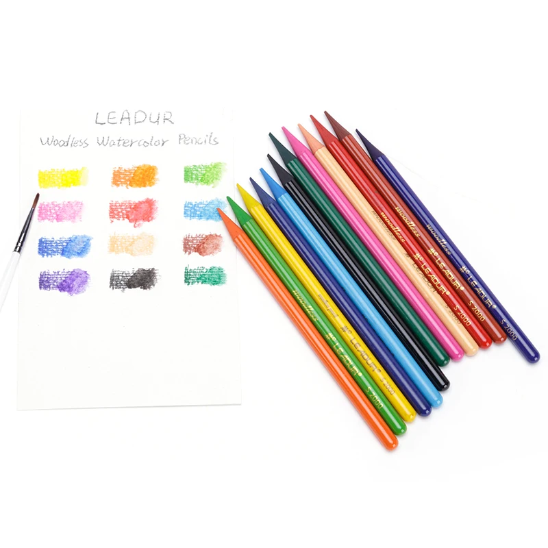 Magical drawing blending 12/24/36colors Watercolor Pencils Set water soluble color pencil woodless colored pencil