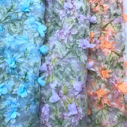 Wholesale Dubai Lace Embroidery Saree 3D Embroidery Wedding Lace Fabric