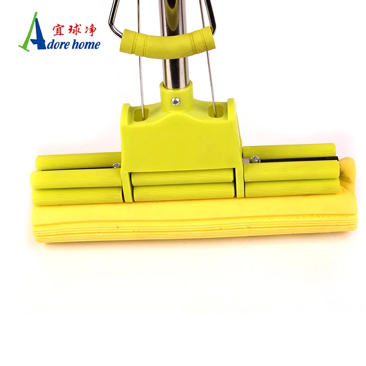 High Quality Sponge Pva Commercial Mop With Telescopic Stainless Steel Handle
