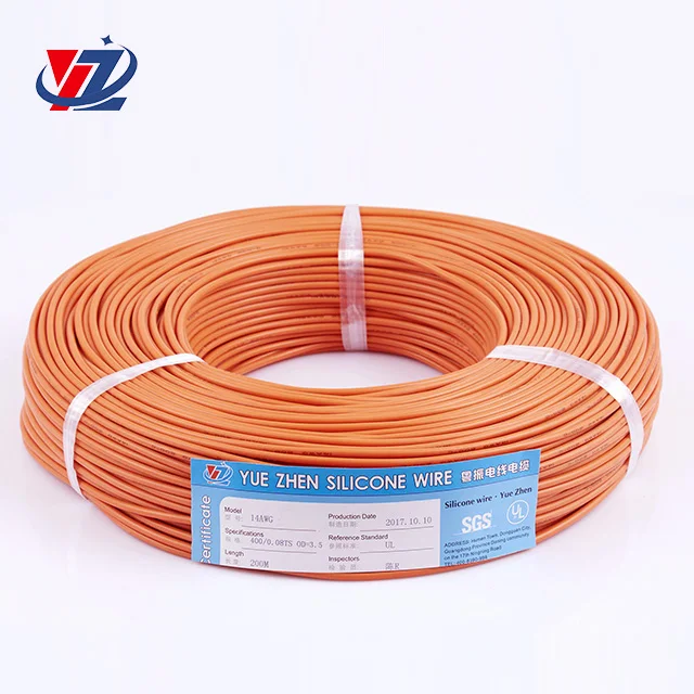 Бесплатный образец бескислородная медная проволока 14AWG ПВХ или силиконовый кабель высокотемпературный нагревательный