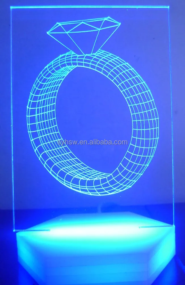 night light for Acrylic sculpture with LED lighting