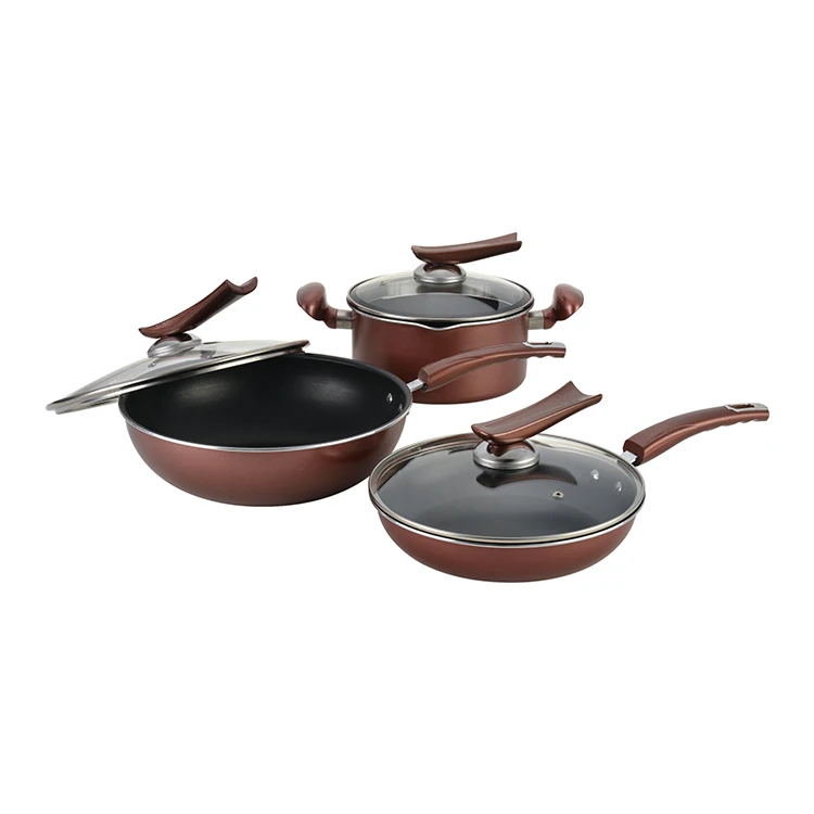 
China factory carbon steel pan frying pan set cookware set 