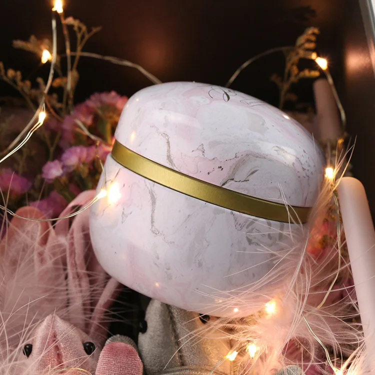 
jar with lid holder metal wooden wick scented wholesale candle tin 