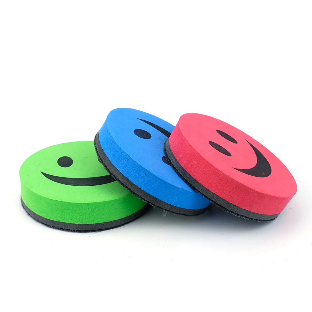 Smile face Shape Dry EVA Magnetic Whiteboard Eraser