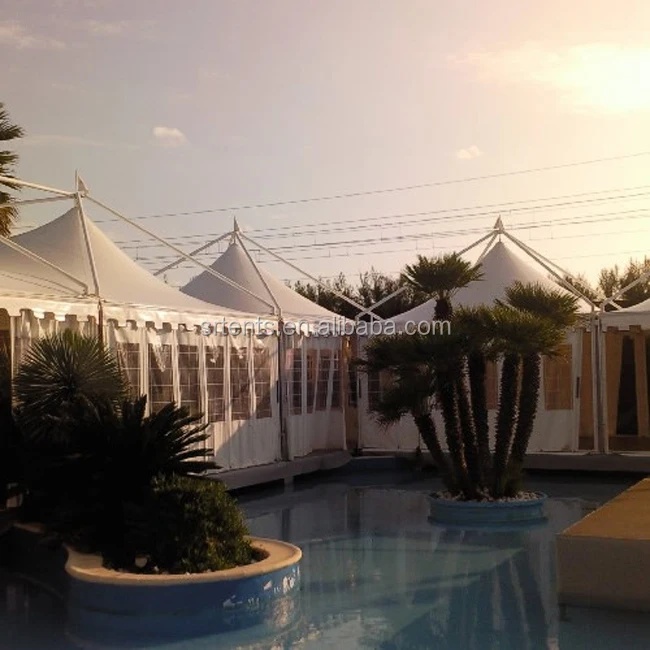 
Luxury aluminum marquee high peak white waterproof gazebo garden wedding pagoda canopy style tent for multi-purpose 