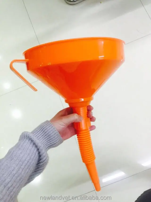 Различные цвета, пластиковый фильтр, топливное масло, промышленная Воронка с мерцающей трубой