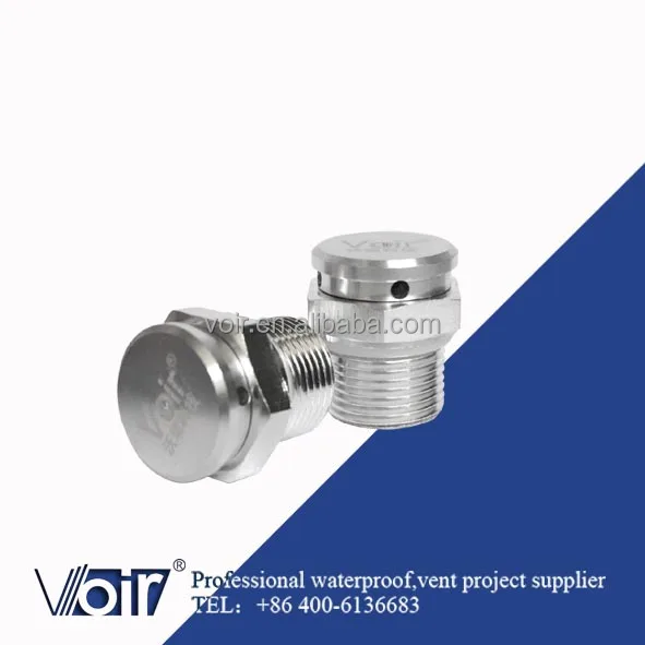 e-PTFE membrane with anodized aluminum pressure relief screw vent plug