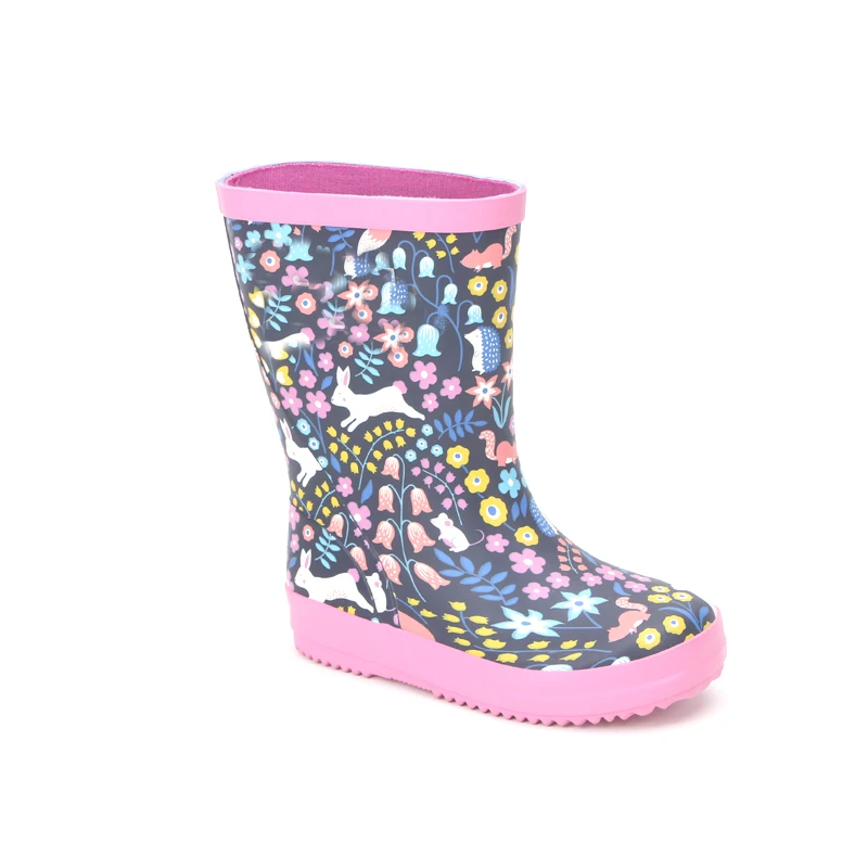
Beautiful Children Rubber Rain Shoes Customised Rain Boot Gumboots For Kids Wholesale 