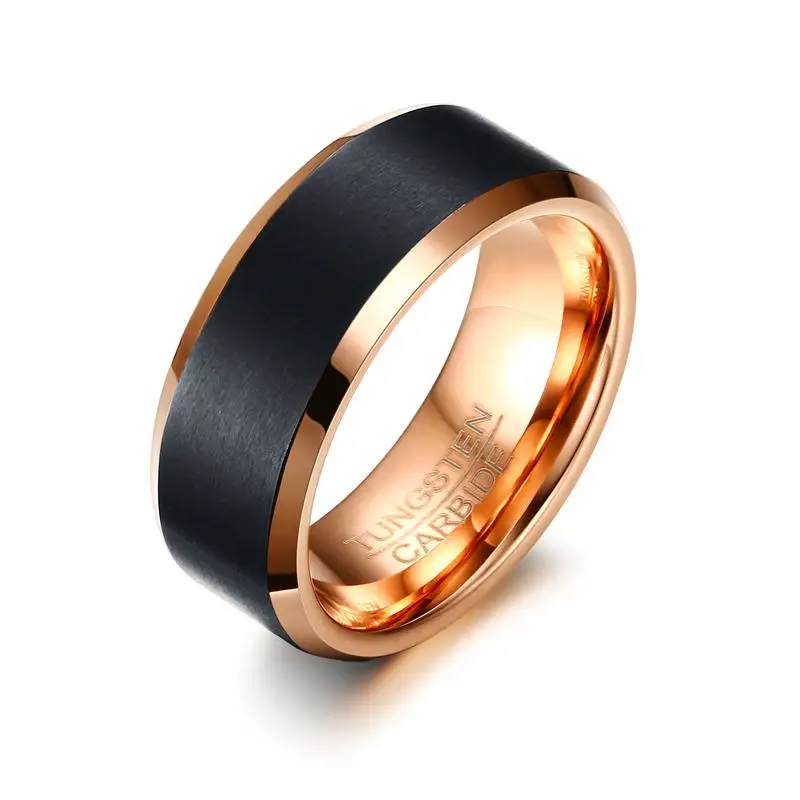 
2019 OBE brand New arrival jewelry Fashionable High Quality 8mm ring wide tungsten black carbide ring men 