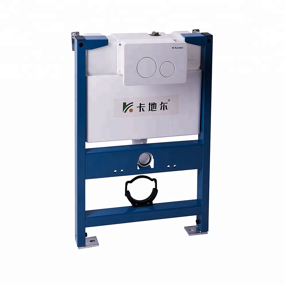 lower height front button toilet pan concealed cistern tank unit for wall mounted toilet pan