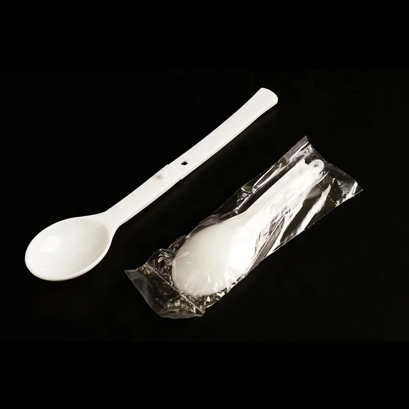 Eco Friendly Disposable Plastic Foldable Yogurt Spoon Folding Ice Cream Spoon