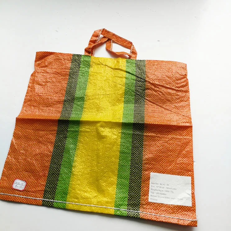 
Multi-color Shopping Carrier Packaging Die-Cut Handle Plastic polypropylene pp bags export to Peru 