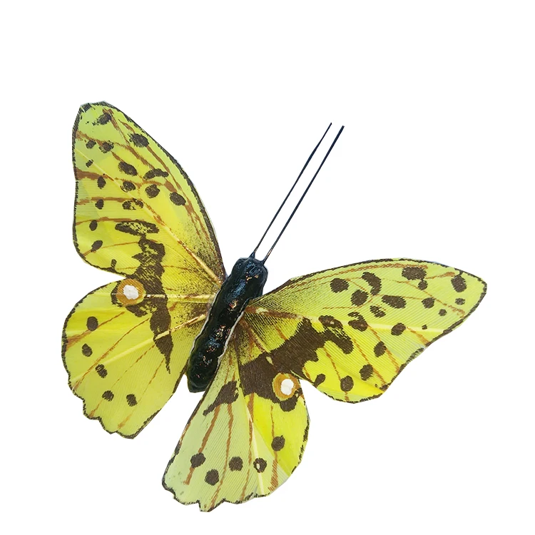 Beautiful butterflies on wire for wedding centerpieces