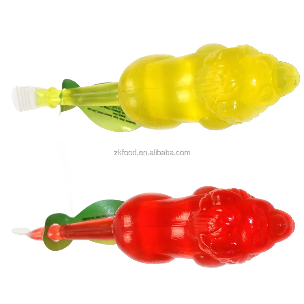 Lion shape fruit Jelly in jar , snack jelly