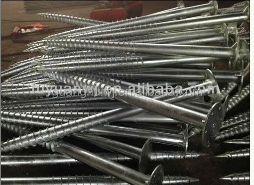 Metal high quality solar use galvanized ground screw piles for sale